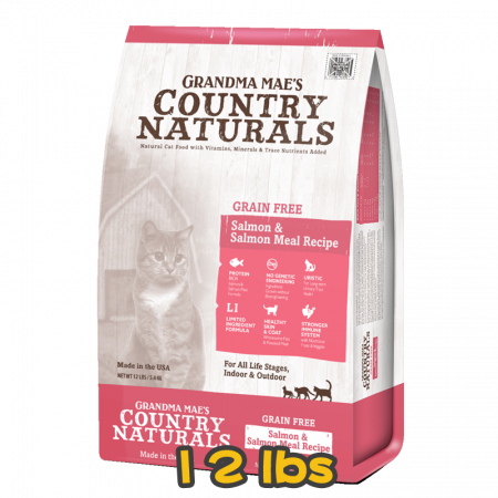 [COUNTRY NATURALS] 貓用 無穀物三文魚低敏感配方全貓乾糧 GRAIN FREE Salmon Meal Recipe 12lbs