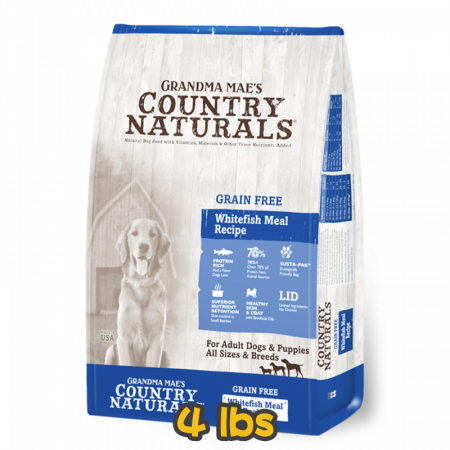[COUNTRY NATURALS] 犬用 無穀物三文魚白鮭魚配方全犬乾糧 GRAIN FREE Whitefish Meal Recipe 4lbs