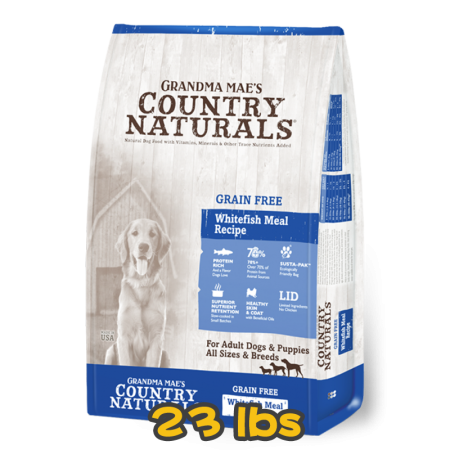 [COUNTRY NATURALS] 犬用 無穀物三文魚白鮭魚配方全犬乾糧 GRAIN FREE Whitefish Meal Recipe 23lbs