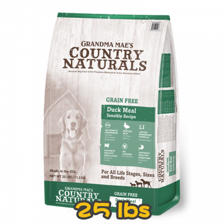 [COUNTRY NATURALS] 犬用 無穀物鴨肉配方全犬乾糧 GRAIN FREE Duck Meal Sensible Recipe 25bs