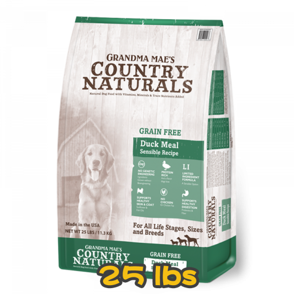 [COUNTRY NATURALS] 犬用 無穀物鴨肉配方全犬乾糧 GRAIN FREE Duck Meal Sensible Recipe 25bs