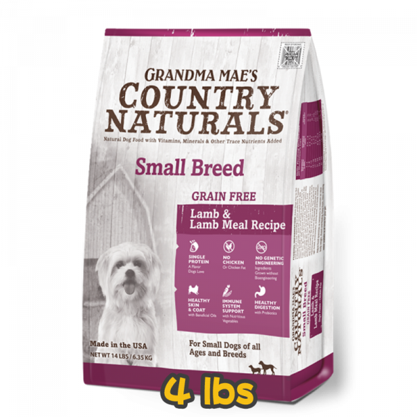 [COUNTRY NATURALS] 犬用 無穀物羊肉防敏配方室內中小型犬乾糧 GRAIN FREE Small Breed Lamb & Lamb Meal Recipe 4lbs