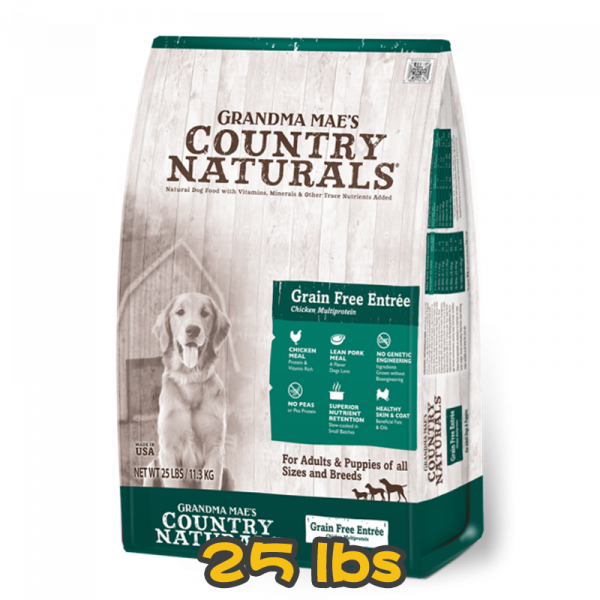 [COUNTRY NATURALS] 犬用 無穀物白鮭魚雞肉低糖配方全犬乾糧 Grain Free Entree Chicken Multiprotein 25lbs
