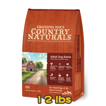 [COUNTRY NATURALS] 犬用  鯡魚雞肉成犬配方成犬及高齡犬乾糧 Adult Dog Entree Chicken Meal & Brown Rice Recipe 12lbs