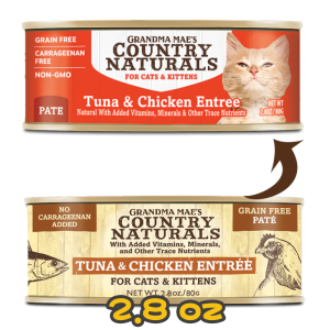 [COUNTRY NATURALS] 貓用 吞拿魚走地雞肉泥配方全貓罐頭 TUNA & CHICKEN ENTREE Cat Canned Food 2.8oz