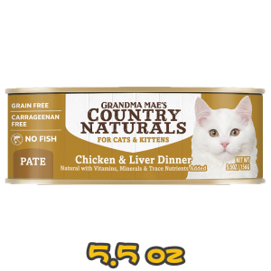 [將會停產] [COUNTRY NATURALS] 貓用 雞肉嫩肝醬煮配方全貓罐頭 CHICKEN & LIVER DINNER Cat Canned Food 5.5oz