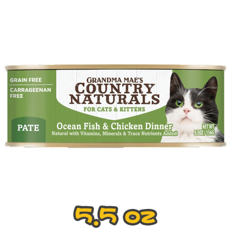 [COUNTRY NATURALS] 貓用 深海魚雞肉醬煮配方全貓罐頭 OCEAN FISH & CHICKEN Cat Canned Food 5.5oz