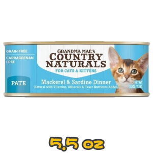 [COUNTRY NATURALS] 貓用 鯖魚沙甸魚醬煮配方全貓罐頭 MACKEREL & SARDINE Cat Canned Food 5.5oz