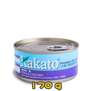 [Kakato 卡格] 貓/犬用 TUNA & CHICKEN 吞拿魚及雞肉貓狗罐頭 170g