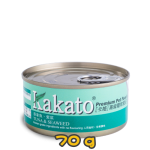 [Kakato 卡格] 貓/犬用 TUNA & SEAWEED 吞拿魚及紫菜貓狗罐頭 70g