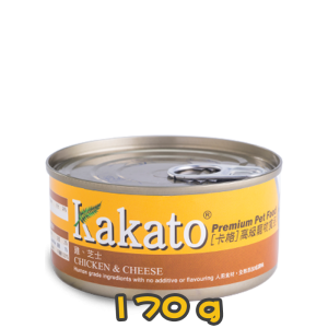 [Kakato 卡格] 貓/犬用 CHICKEN & CHEESE 雞肉及芝士貓狗罐頭 170g