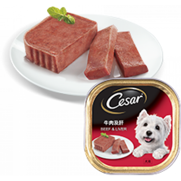 [Cesar西莎] 犬用 Beef & Liver 牛肉及肝狗罐頭 100G