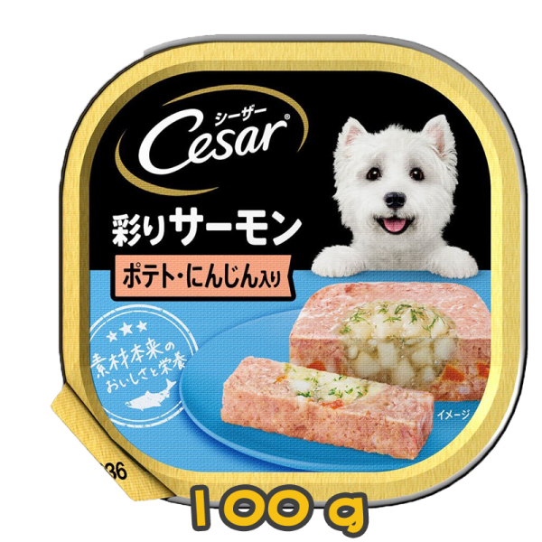 [Cesar西莎] 犬用 Salmon with Potato & Carrot 薯仔紅蘿蔔三文魚狗罐頭 100G