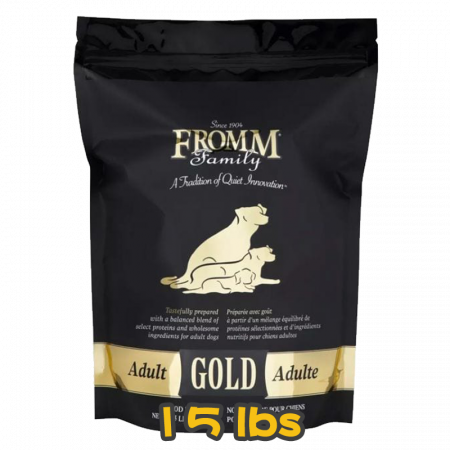 [FROMM 福摩] 犬用 GOLD Adult 金裝雞鴨羊魚蔬菜配方成犬乾糧 15lbs