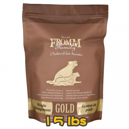 [FROMM 福摩] 犬用 GOLD Weight Management 金裝雞火雞魚蔬菜低脂/體重控制配方狗乾糧 15lbs