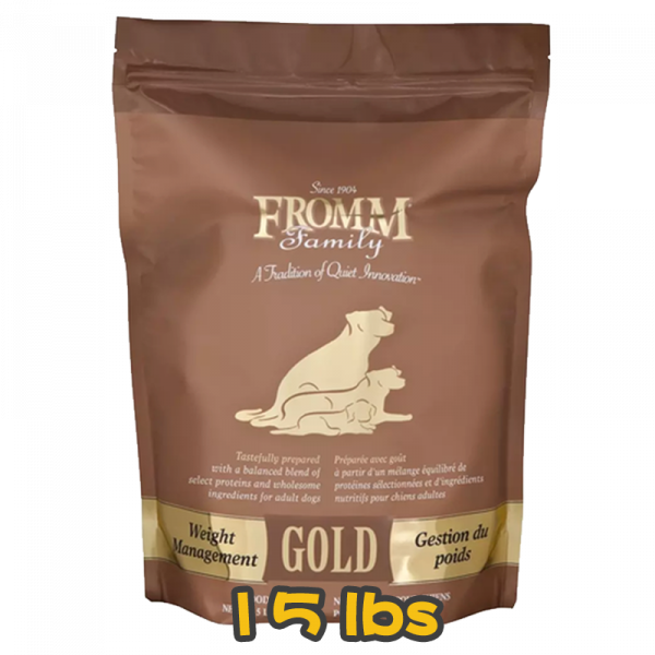 [FROMM 福摩] 犬用 GOLD Weight Management 金裝雞火雞魚蔬菜低脂/體重控制配方狗乾糧 15lbs