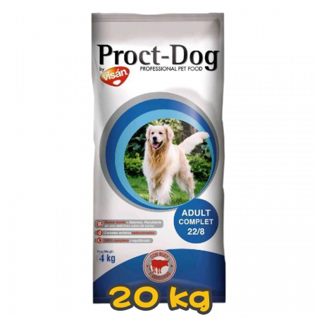 [Proct-Dog 歐冠寶] 犬用 ADULT COMPLET 22/8 牛肉配方天然有機全犬乾糧 20kg