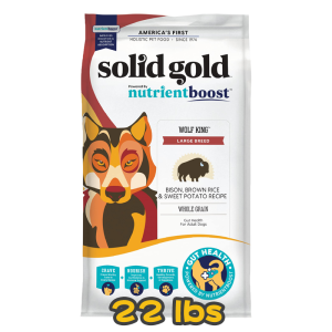 [solid gold 素力高] 犬用 中大型成犬野牛配方狗乾糧 Nutrientboost Wolf King Bison Recipe 22lbs