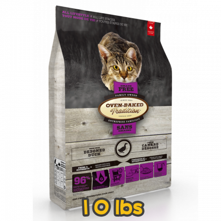 [OVEN-BAKED 奧雲寶] 貓用 無穀物鴨肉及火雞肉配方全貓貓乾糧 GRAIN FREE MADE WITH DEBONED DUCK 10lbs (無穀物)