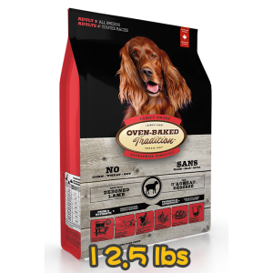 [OVEN-BAKED 奧雲寶] 犬用 紐西蘭羊肉配方成犬狗乾糧 ADULT MADE WITH DEBONED LAMB 12.5lbs (大粒)