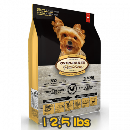 [OVEN-BAKED 奧雲寶] 犬用 體重控制配方老犬狗乾糧 SENIOR MADE WITH FRESH DEBONED CHICKEN 12.5lbs (細粒)
