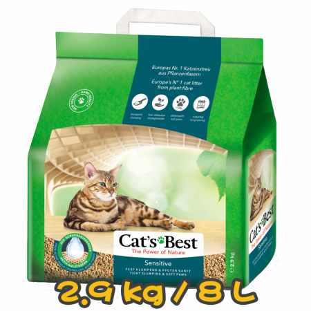 [Cat's Best] (綠袋)有機抗菌木貓砂-(2.9KG)8L