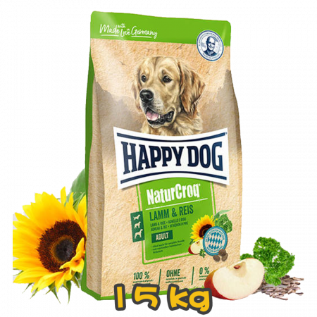[HAPPY DOG] 犬用 羊肉飯全犬乾糧 NaturCroq LAMM & REIS 15kg