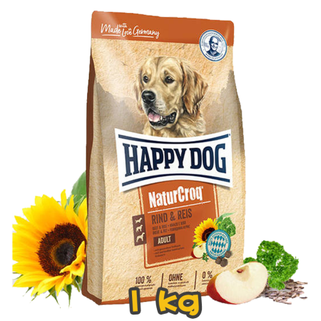 [HAPPY DOG] 犬用 牛肉和米飯全犬乾糧 NaturCroq RIND & REIS 1kg