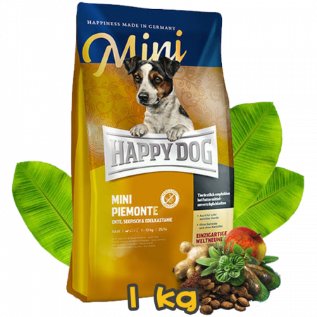 [HAPPY DOG] 犬用 小型犬意大利鴨肉栗子無穀物配方小型犬乾糧 Supreme Mini Piemonte Grainfree 1kg