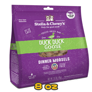 [Stella&Chewy's] 貓用 凍乾生肉主糧 鴨朋鵝友(鴨肉及鵝肉配方) 全貓乾糧 Freeze Dried Raw Duck Duck Goose Dinner Morsels 8oz