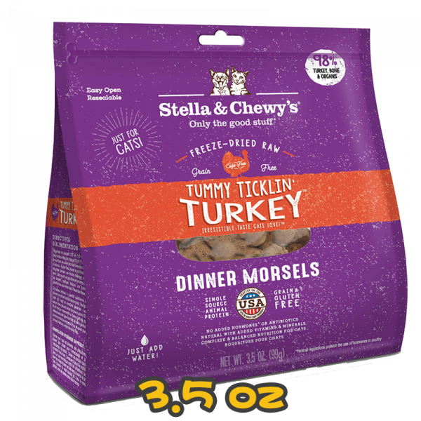 [Stella&Chewy's] 貓用 凍乾生肉主糧 開胃火雞(火雞肉配方) 全貓乾糧 Freeze Dried Raw Tummy Ticklin Turkey Dinner Morsels 3.5oz