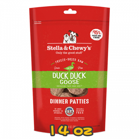 [Stella&Chewy's] 犬用 凍乾生肉主糧 鴨朋鵝友(鴨肉及鵝肉配方) 全犬乾糧 Freeze Dried Raw Duck Duck Goose Dinner Patties 14oz