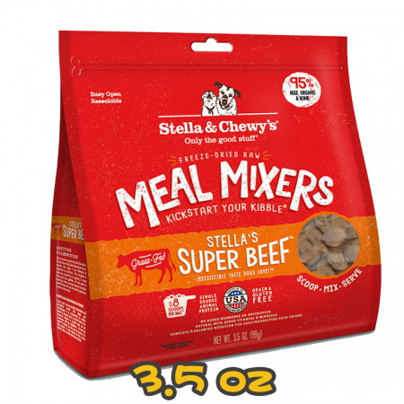 [Stella&Chewy's] 犬用 乾糧伴侶 牛魔王(牛肉配方) 全犬乾糧 Freeze Dried Raw Stella’s Super Beef Meal Mixers 3.5oz
