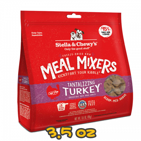 [Stella&Chewy's] 犬用 乾糧伴侶 火雞誘惑(火雞肉配方) 全犬乾糧 Freeze Dried Raw Tantalizing Turkey Meal Mixers 3.5oz