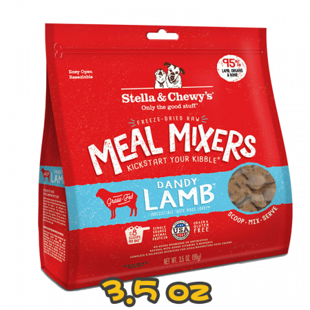 [Stella&Chewy's] 犬用 乾糧伴侶 羊羊得意(羊肉配方) 全犬乾糧 Freeze Dried Raw Dandy Lamb Meal Mixers 3.5oz