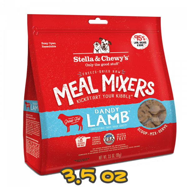 [Stella&Chewy's] 犬用 乾糧伴侶 羊羊得意(羊肉配方) 全犬乾糧 Freeze Dried Raw Dandy Lamb Meal Mixers 3.5oz