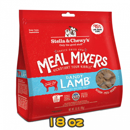 [Stella&Chewy's] 犬用 乾糧伴侶 羊羊得意(羊肉配方) 全犬乾糧 Frozen Dried Raw Dandy Lamb Meal Mixers 18oz