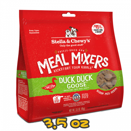 [Stella&Chewy's] 犬用 乾糧伴侶 鴨朋鵝友(鴨肉及鵝肉配方) 全犬乾糧 Freeze Dried Raw Duck Duck Goose Meal Mixers 3.5oz