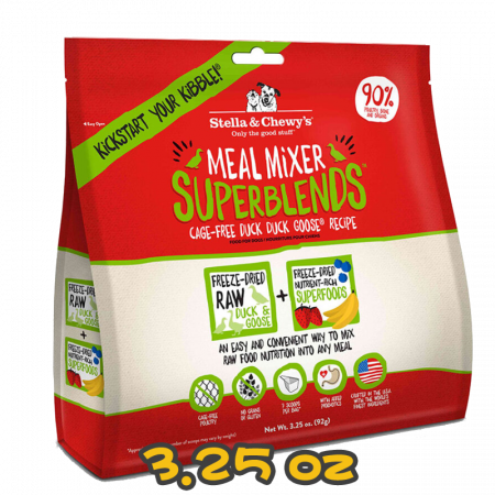 [Stella&Chewy's] 犬用 超級乾糧伴侶 放養鴨鴨鵝配方 全犬乾糧 Meal Mixer Superblends Duck Duck Goose 3.25oz