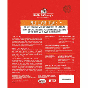 [Stella&Chewy's] 犬用 凍乾生內臟小食系列 牛肝 全犬乾糧 Freeze Dried Raw Beef Liver Treats 3oz