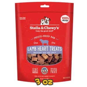 [Stella&Chewy's] 犬用 凍乾生內臟小食系列 羊心 全犬乾糧 Freeze Dried Raw Lamb Heart Treats 3oz