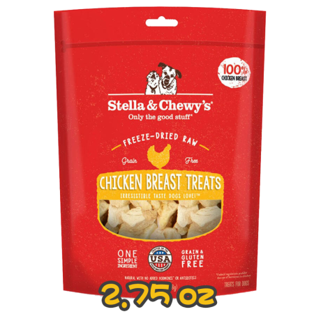 [Stella&Chewy's] 犬用 凍乾生內臟小食系列 雞胸 全犬乾糧 Freeze Dried Raw Chicken Breast Treats 2.75oz