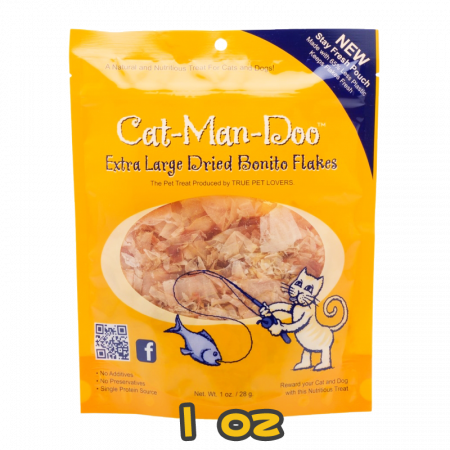 [Cat-Man-Doo] 天然木魚片貓狗小食 Extra Large Dried Bonito Flakes-1oz