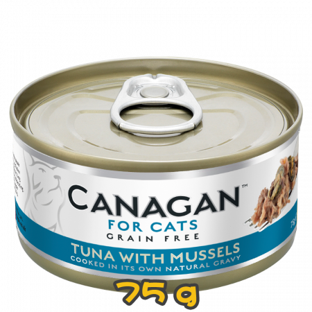 [Canagan] 貓用 天然無穀物吞拿魚伴青口配方 全貓濕糧 Tuna with Mussels 75g