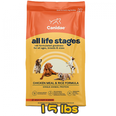 [CANIDAE] 犬用 ALS 雞肉糙米配方 全犬乾糧 Chicken Meal & Rice Formula 15lb