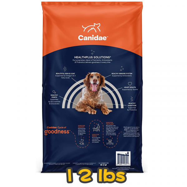 [CANIDAE] 犬用 無穀物老年犬配方 老犬乾糧 SENIOR REAL CHICKEN, SWEET POTATO & GARBANZO BEAN RECIPE 12lb