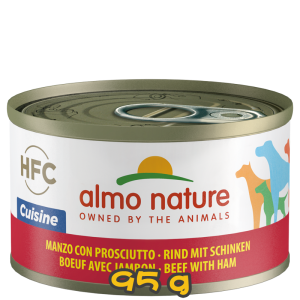 [Gift$300] [almo nature] 犬用 HFC Cuisine 天然狗罐頭牛肉火腿 全犬濕糧 Ham with Beef Flavour 95g