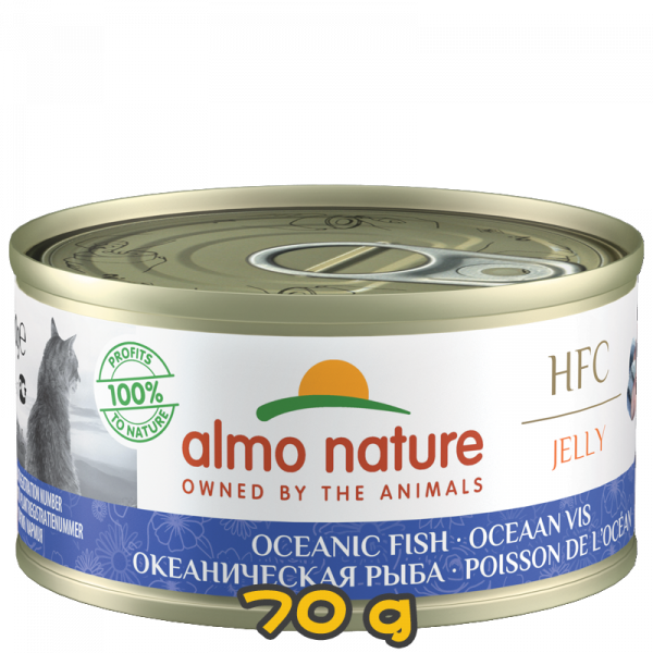 [almo nature] 貓用 HFC Jelly 天然貓罐頭海魚 全貓濕糧 Oceanic Fish Flavour 70g
