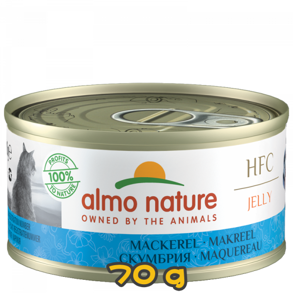 [almo nature] 貓用 HFC Jelly 天然貓罐頭鯖魚 全貓濕糧 Mackerel Flavour 70g