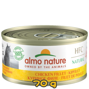 [almo nature] 貓用 HFC Natural 天然貓罐頭雞柳 全貓濕糧 Chicken Fillet Flavour 70g